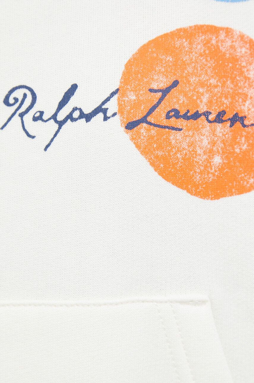 Polo Ralph Lauren Mikina dámská béžová barva s kapucí vzorovaná - Pepit.cz