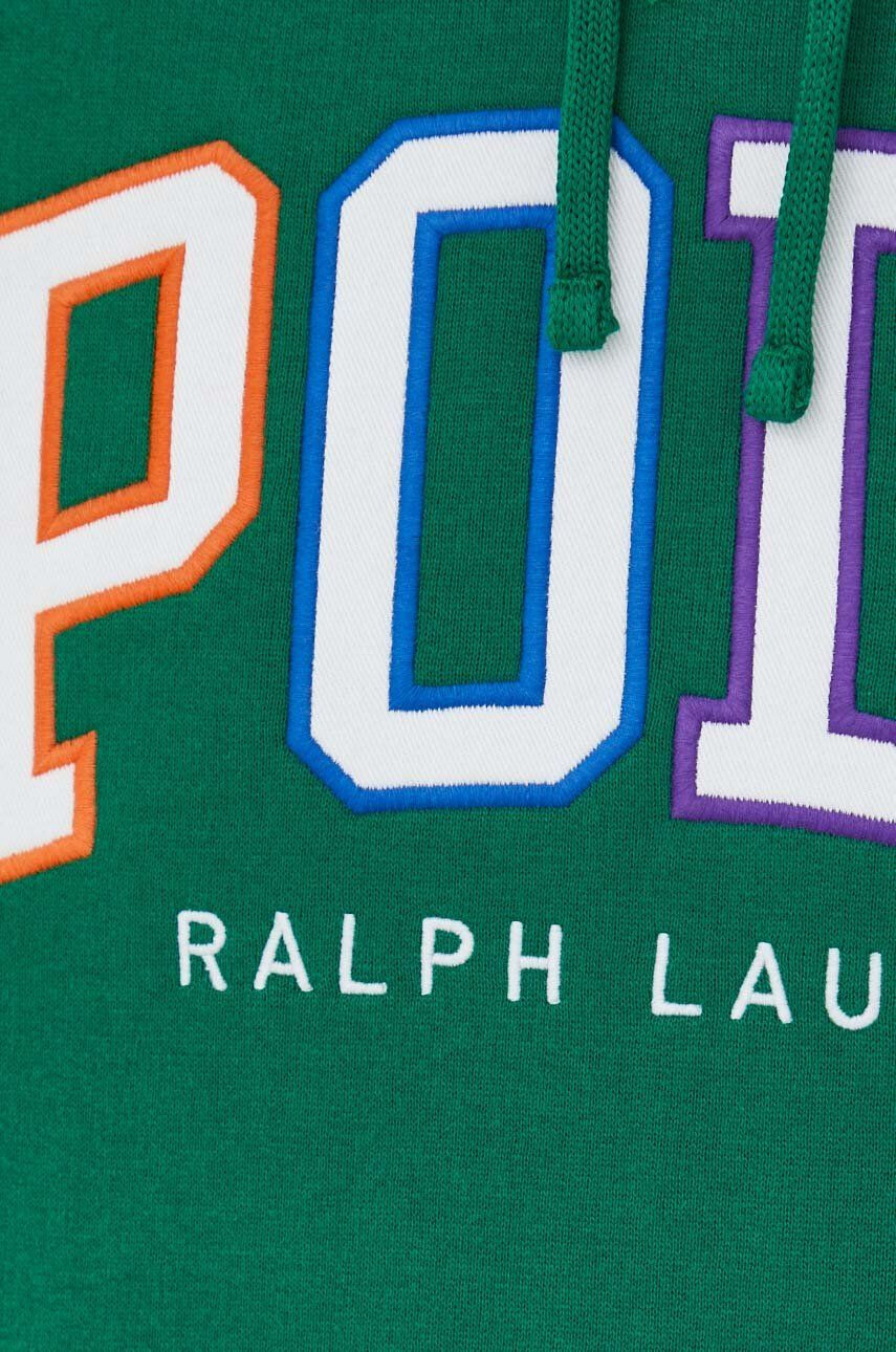 Polo Ralph Lauren Mikina pánská zelená barva s kapucí s aplikací - Pepit.cz