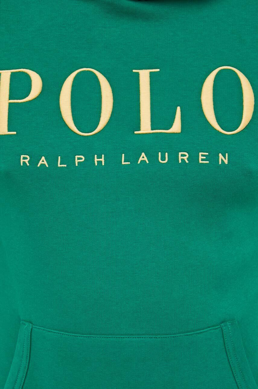 Polo Ralph Lauren Mikina pánská zelená barva s kapucí s aplikací - Pepit.cz