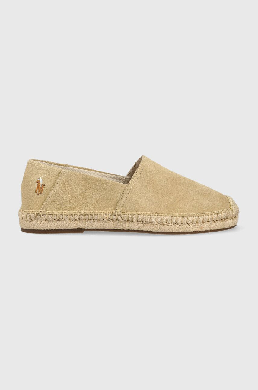 Polo Ralph Lauren Semišové espadrilky CEVIO béžová barva - Pepit.cz