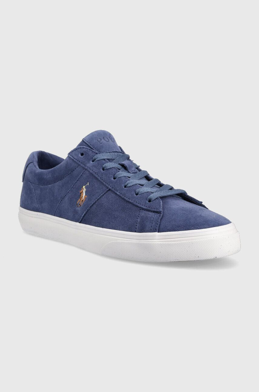 Polo Ralph Lauren Semišové sneakers boty SAYER tmavomodrá barva 816893732005 - Pepit.cz