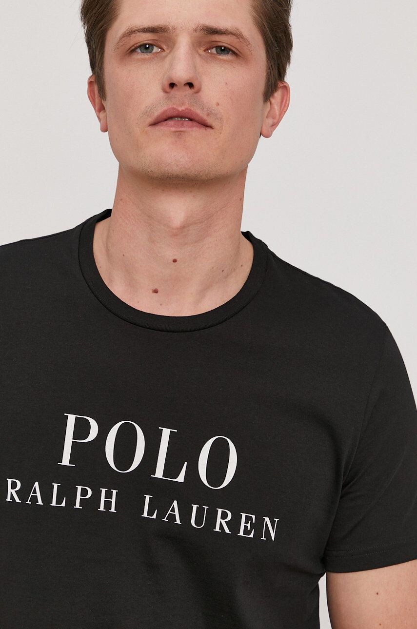 Polo Ralph Lauren Tričko pánské černá barva s potiskem - Pepit.cz