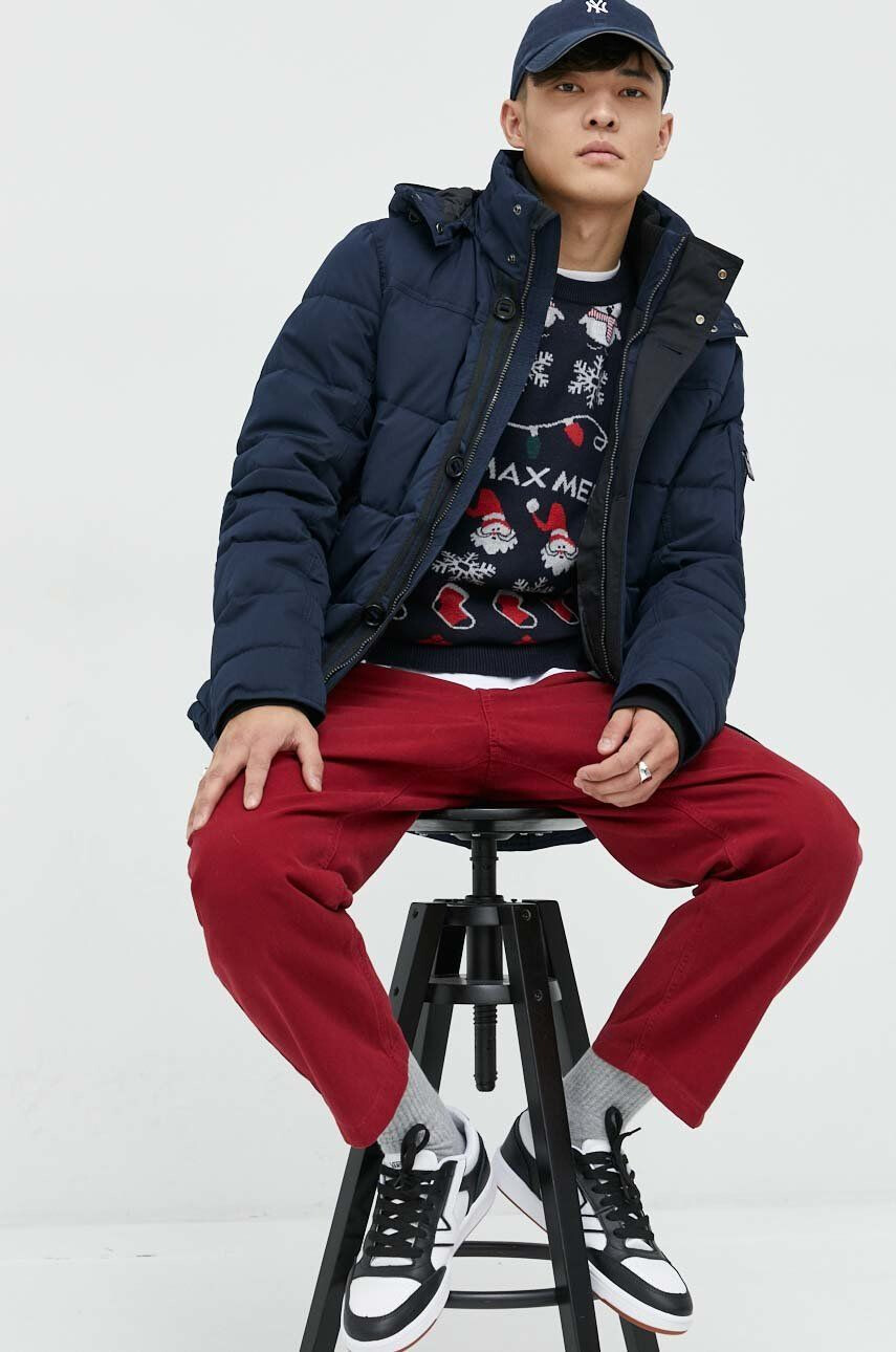 Produkt by Jack & Jones Bavlněný svetr pánský tmavomodrá barva lehký - Pepit.cz