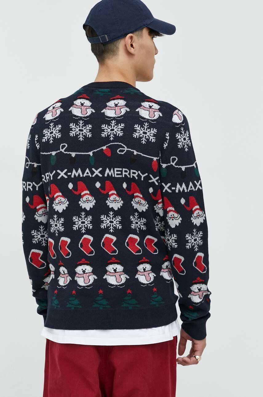 Produkt by Jack & Jones Bavlněný svetr pánský tmavomodrá barva lehký - Pepit.cz