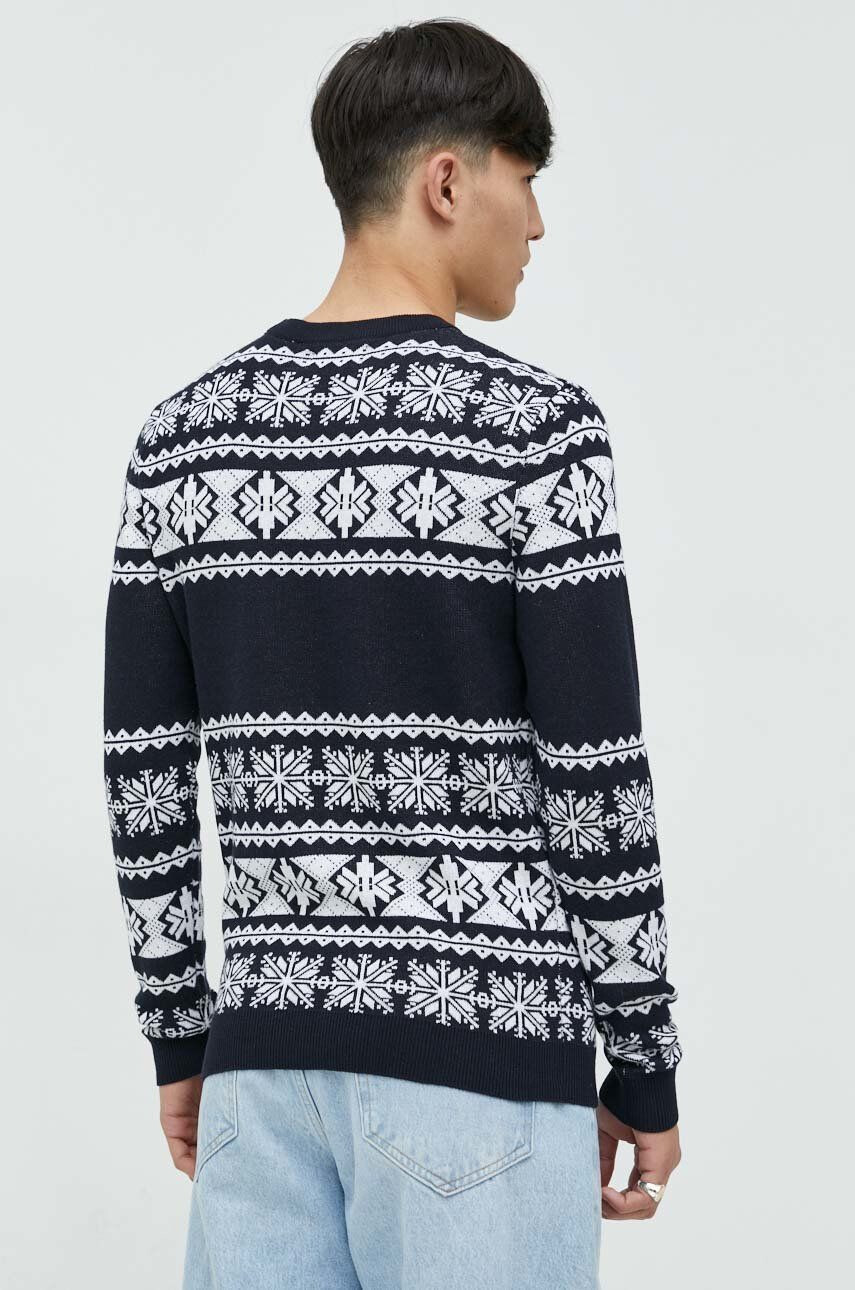 Produkt by Jack & Jones Bavlněný svetr pánský tmavomodrá barva lehký - Pepit.cz