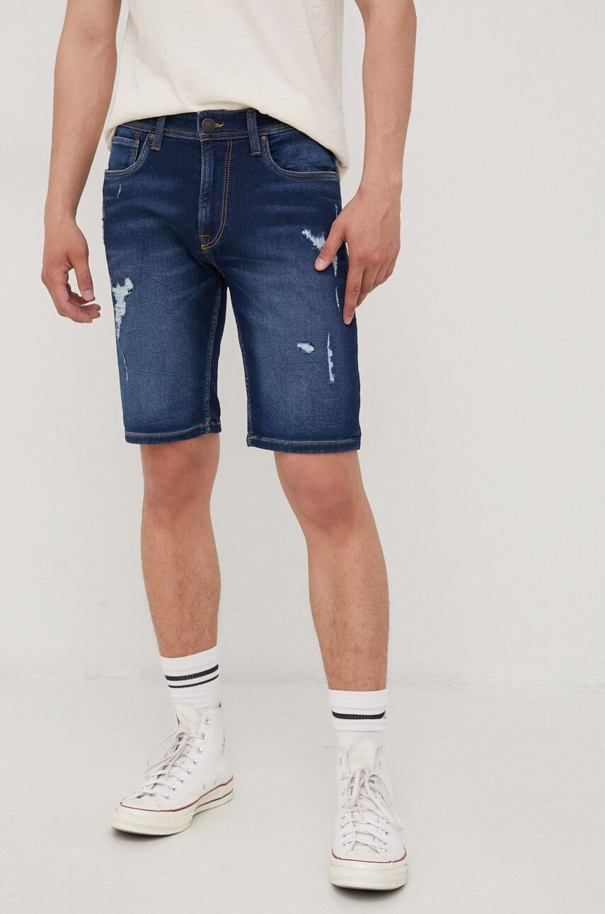 Produkt by Jack & Jones Džínové šortky pánské tmavomodrá barva - Pepit.cz