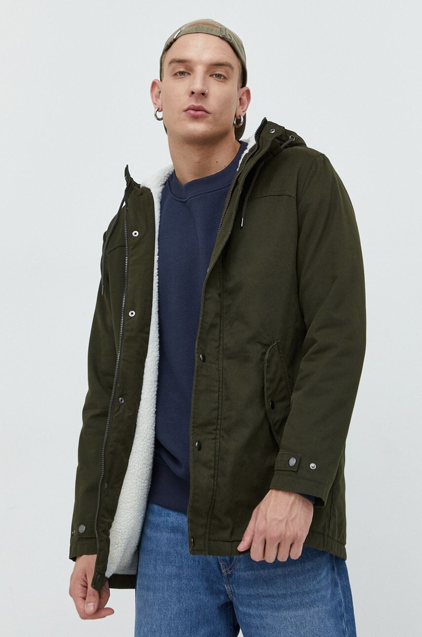 Produkt by Jack & Jones Parka pánská zelená barva přechodná - Pepit.cz