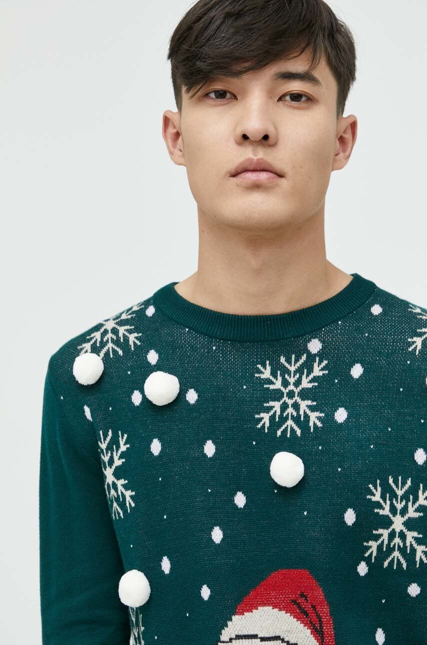 Produkt by Jack & Jones Svetr pánský zelená barva lehký - Pepit.cz