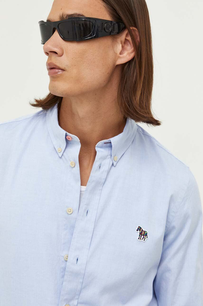 PS Paul Smith Košile bílá barva slim s límečkem button-down - Pepit.cz