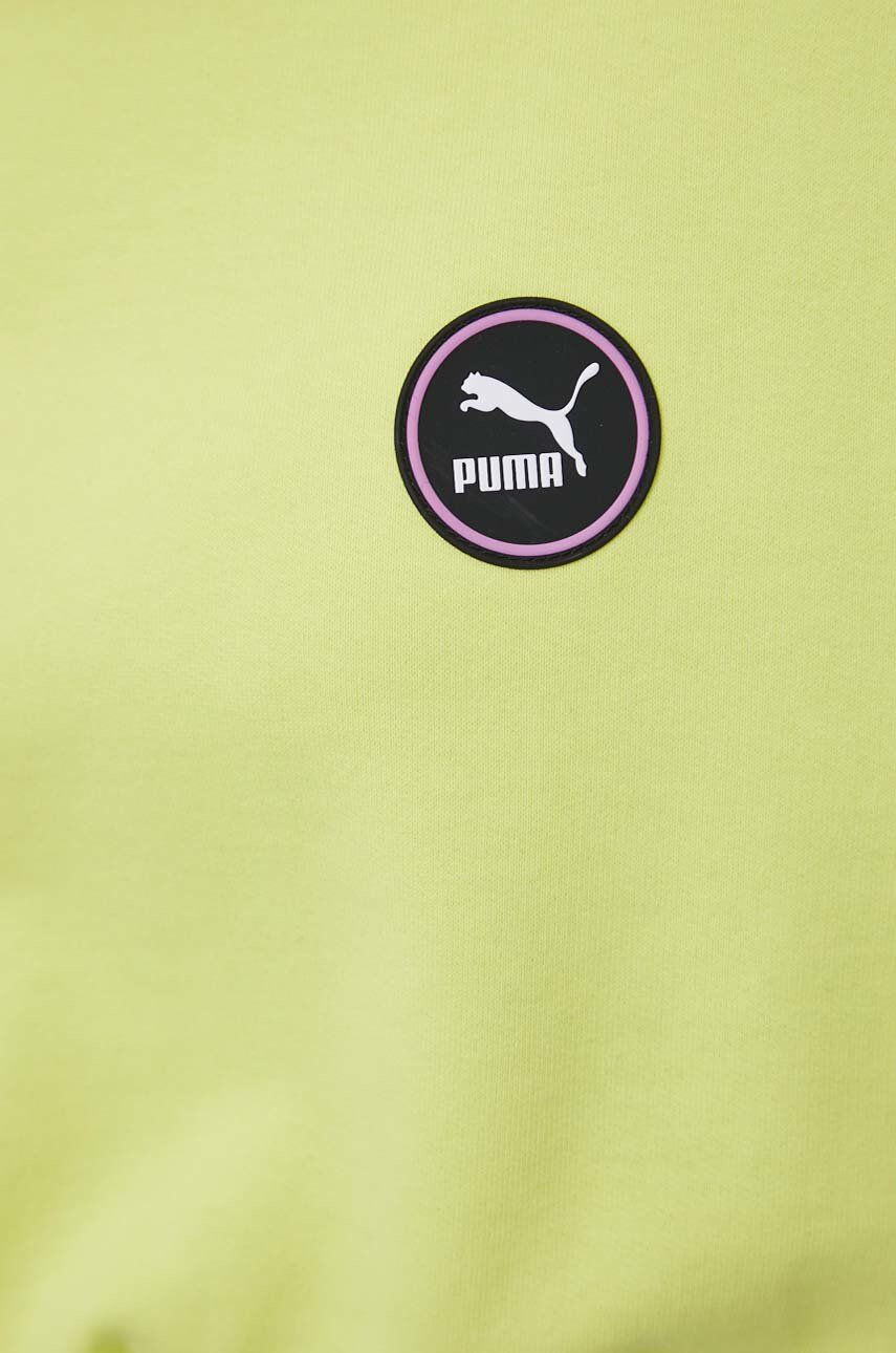 Puma Bavlněná mikina 533562 dámská zelená barva s aplikací 533562-01 - Pepit.cz