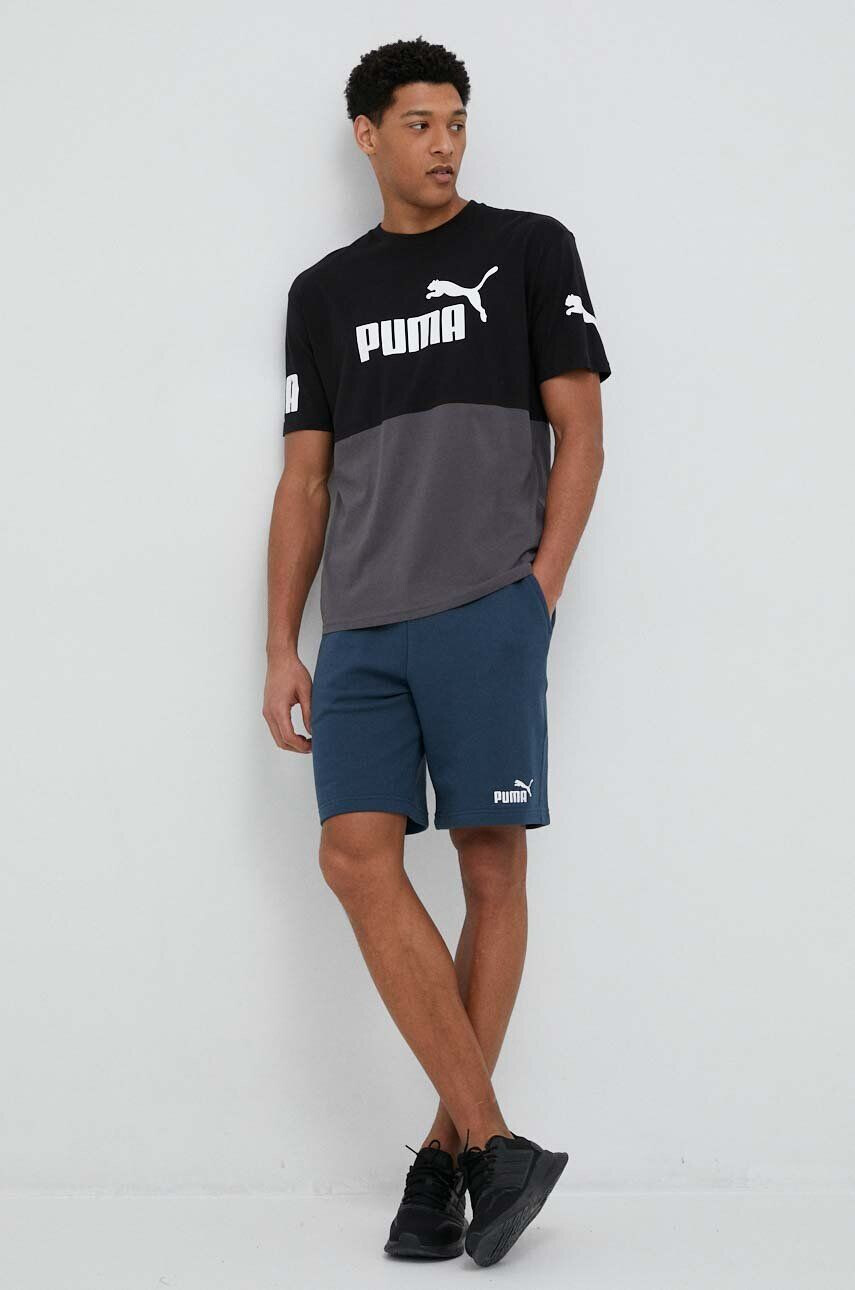 Puma Bavlněné tričko černá barva 538321-01 - Pepit.cz