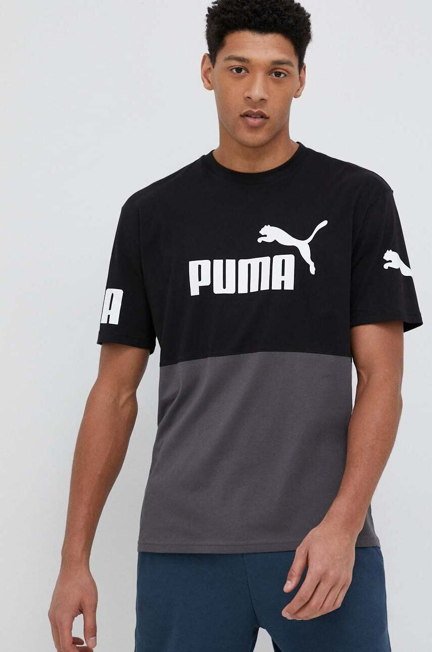 Puma Bavlněné tričko černá barva 538321-01 - Pepit.cz