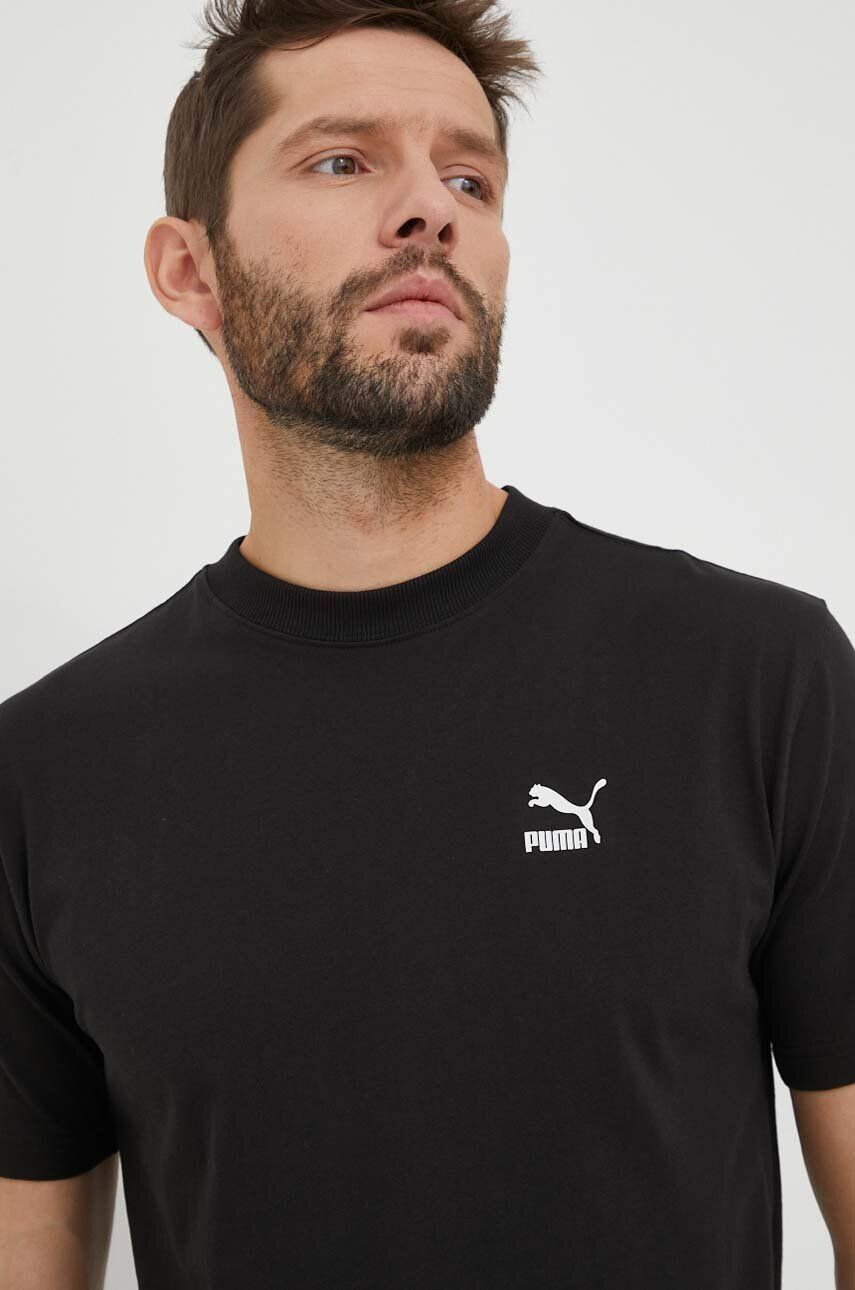 Puma Bavlněné tričko X STAPLE černá barva s potiskem - Pepit.cz