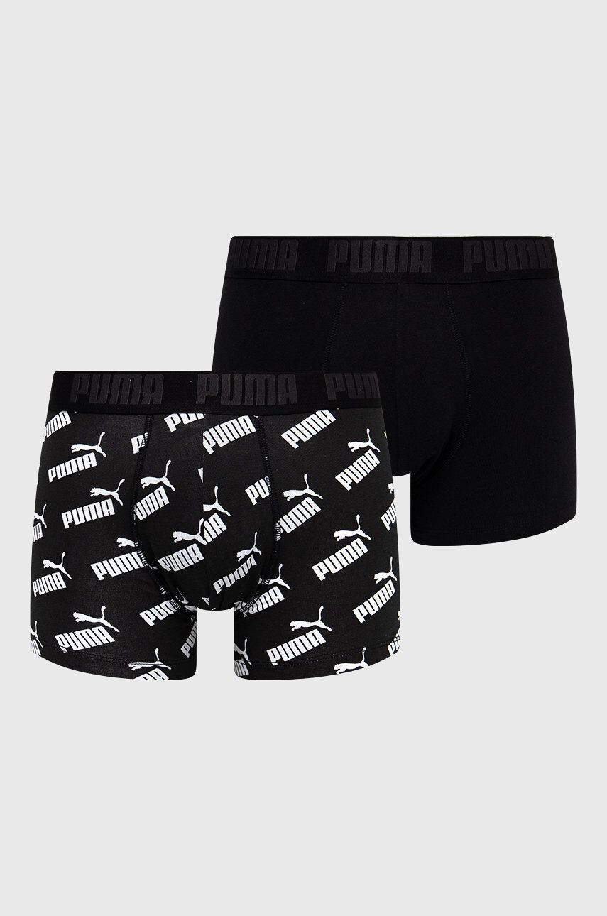 Puma Boxerky (2-pack) 935054 pánské černá barva - Pepit.cz