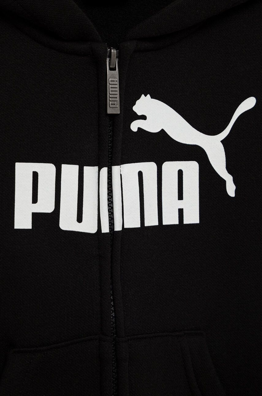 Puma Dětská mikina 586967 černá barva s potiskem - Pepit.cz