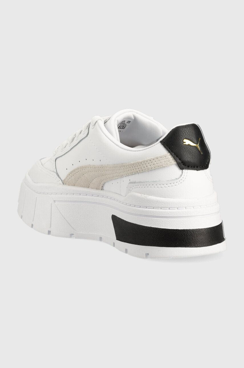 Puma Dětské kožené sneakers boty Mayze Stack Jr bílá barva - Pepit.cz