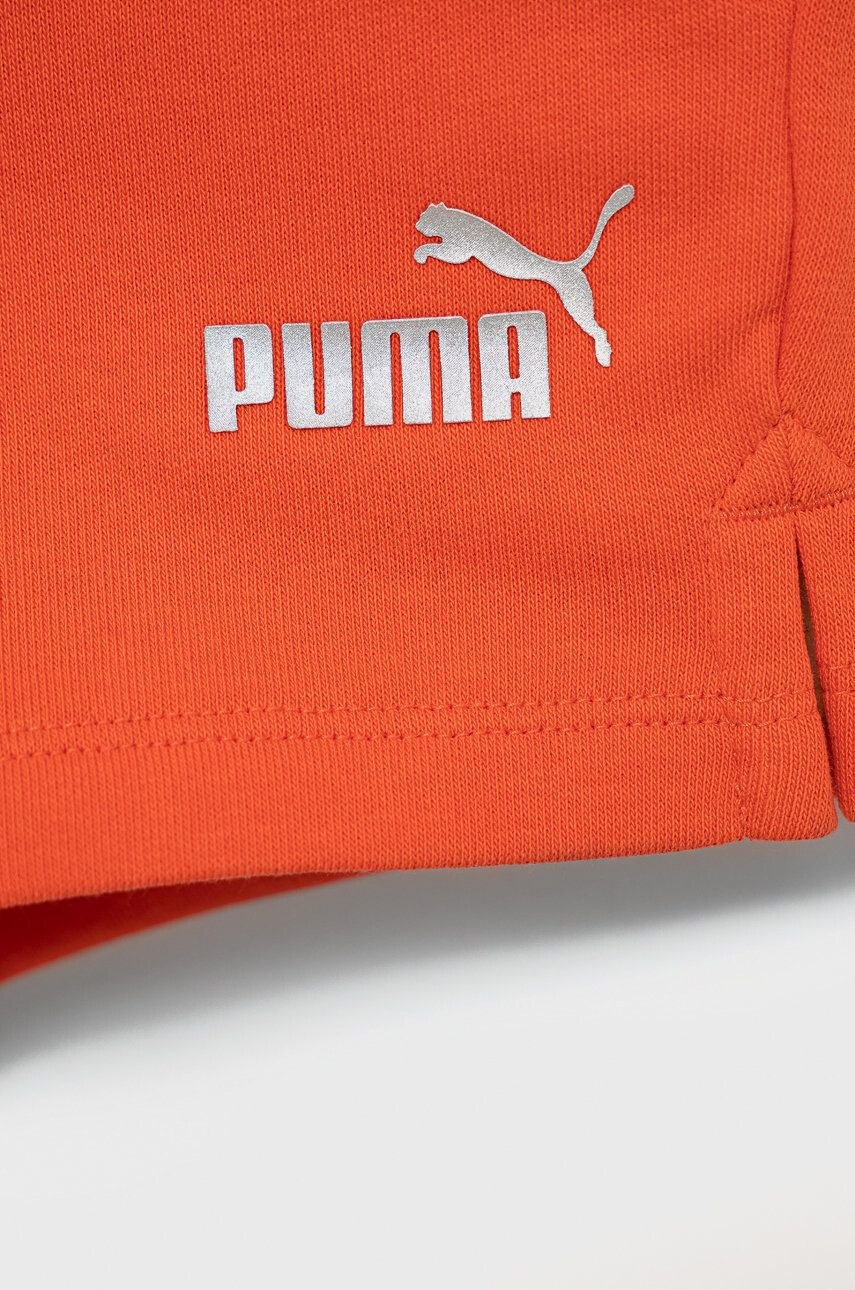 Puma Dětské kraťasy 846963 oranžová barva s potiskem nastavitelný pas - Pepit.cz