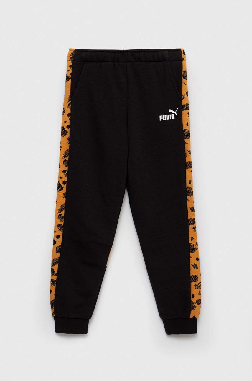 Puma Dětské tepláky ESS+ MATES Sweatpants TR černá barva vzorované - Pepit.cz