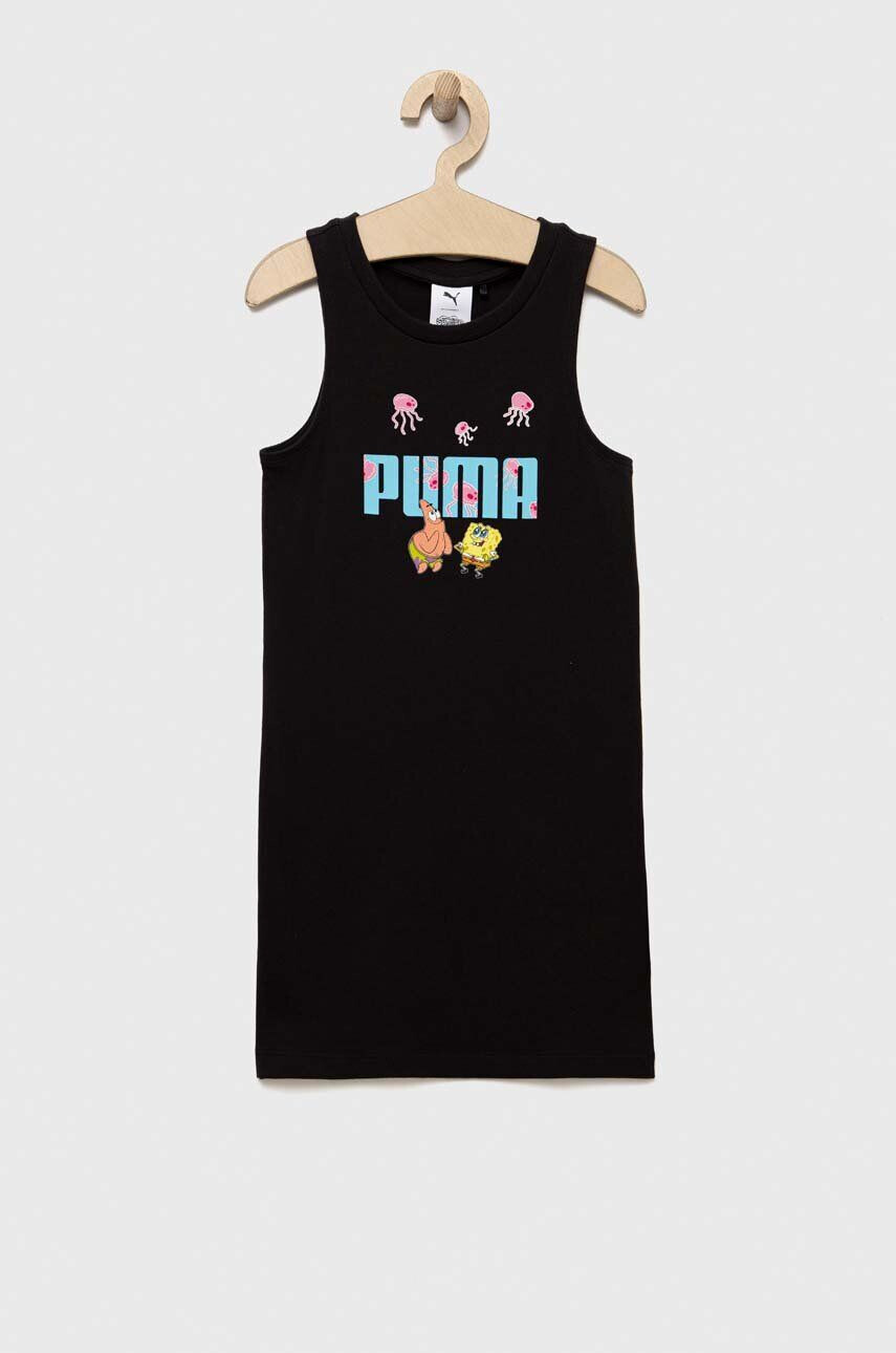 Puma Dívčí šaty x SPONGEBOB Tank Dress G černá barva mini - Pepit.cz