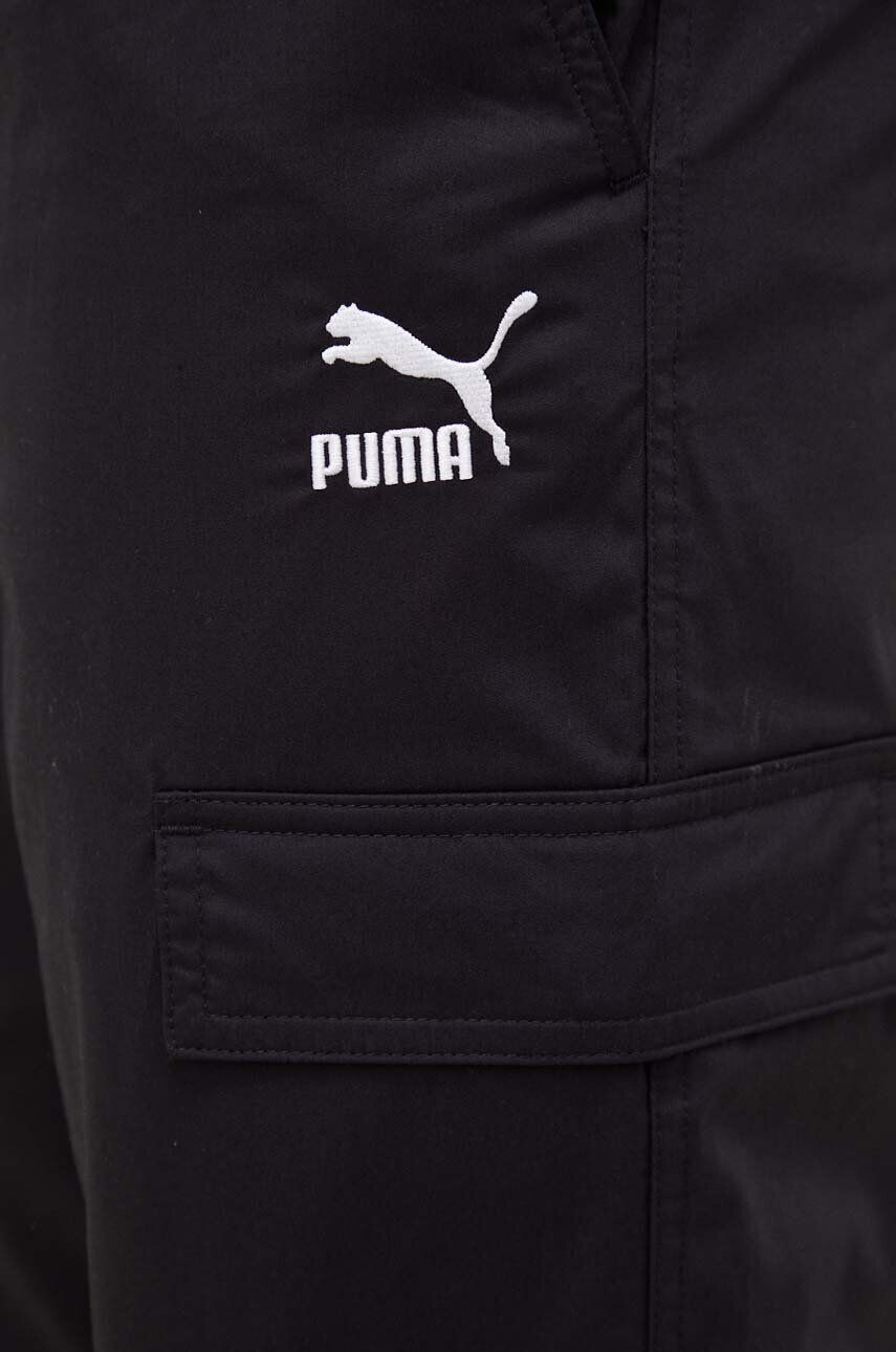 Puma Kalhoty pánské černá barva s potiskem - Pepit.cz