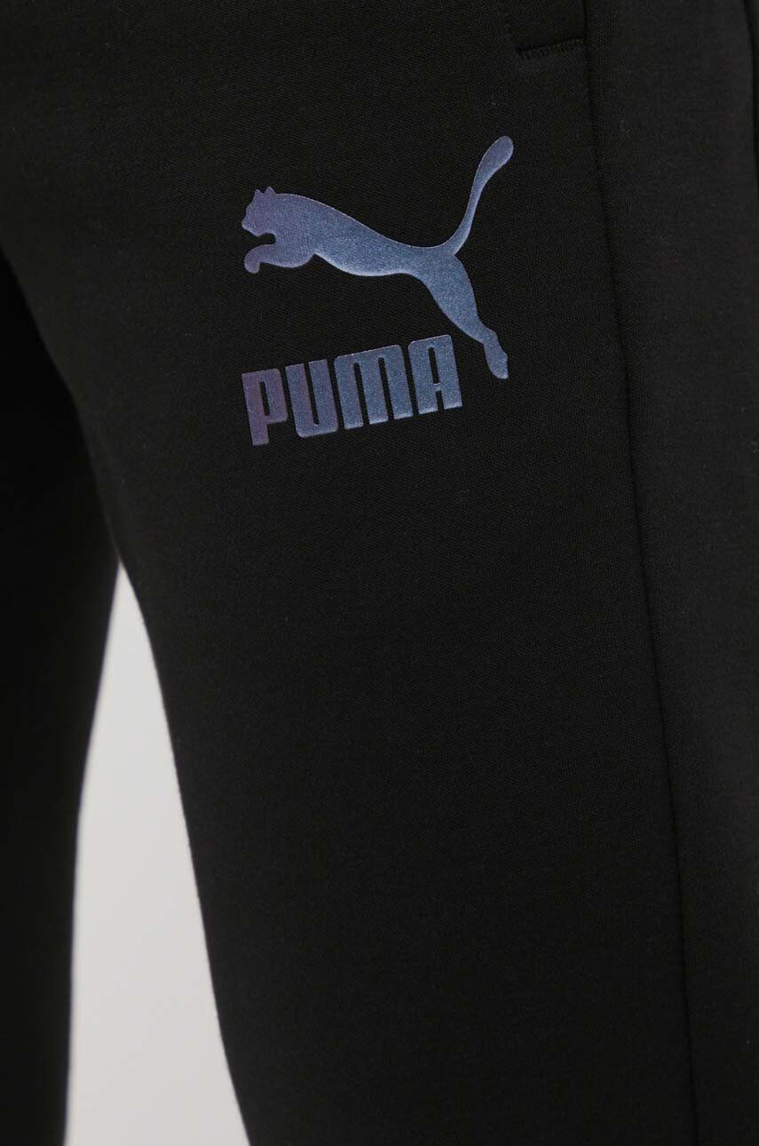 Puma Kalhoty 530746 pánské černá barva s potiskem - Pepit.cz