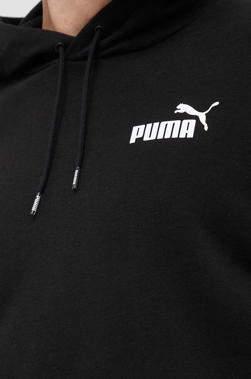 Puma Mikina pánská černá barva s kapucí s potiskem - Pepit.cz