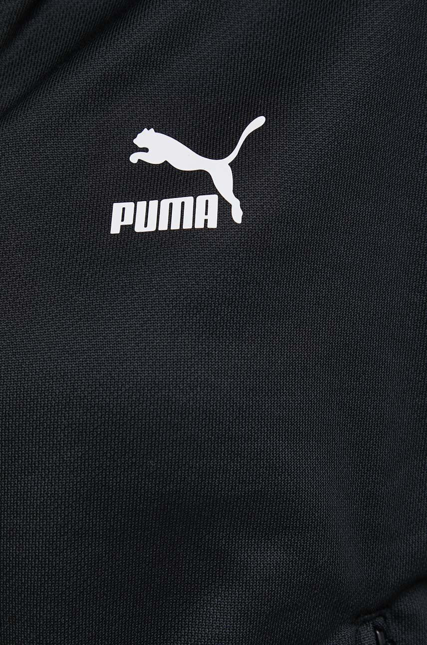 Puma Mikina dámská černá barva s kapucí vzorovaná - Pepit.cz