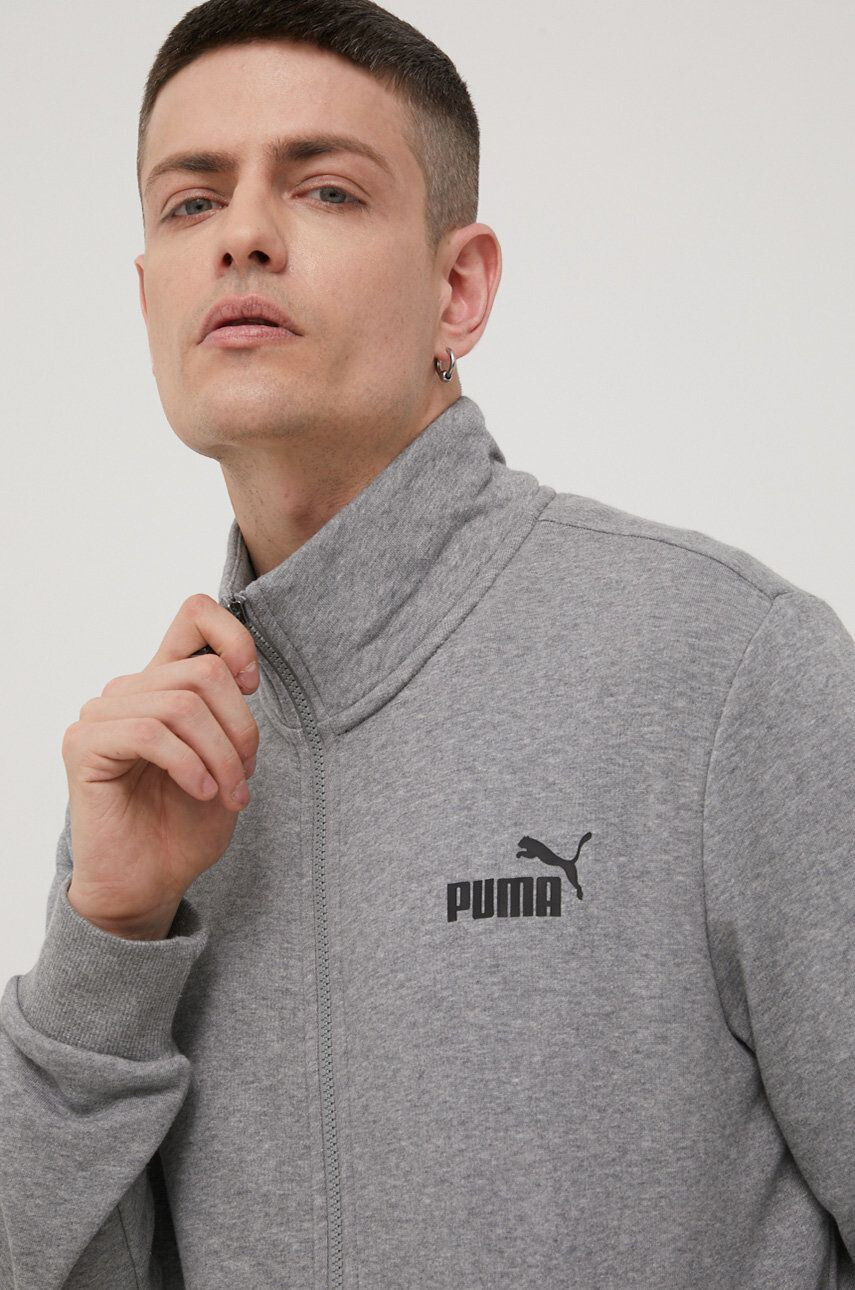 Puma Mikina 586696 pánská šedá barva s potiskem - Pepit.cz