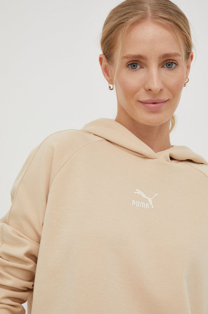 Puma Mikina dámská béžová barva hladká - Pepit.cz