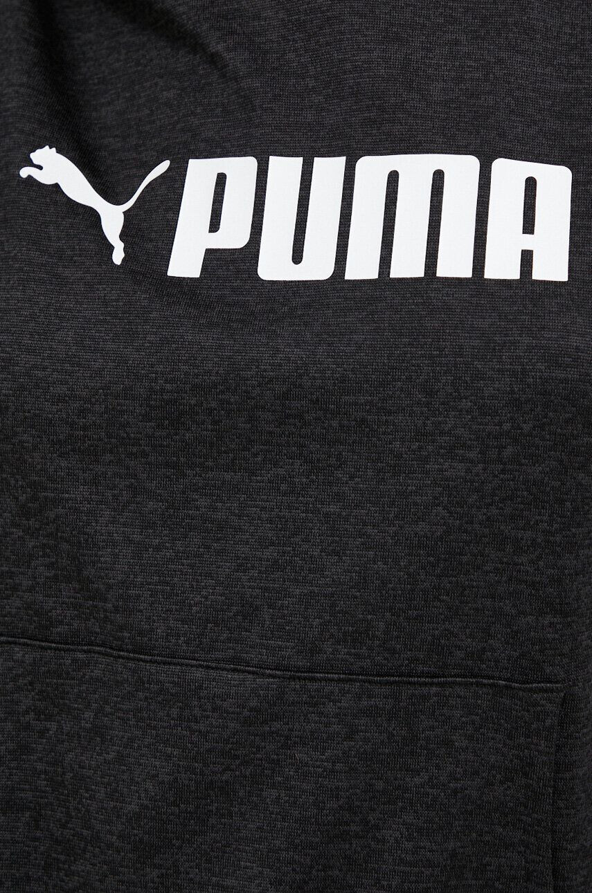 Puma Tréninková mikina Fit Tech černá barva s kapucí - Pepit.cz