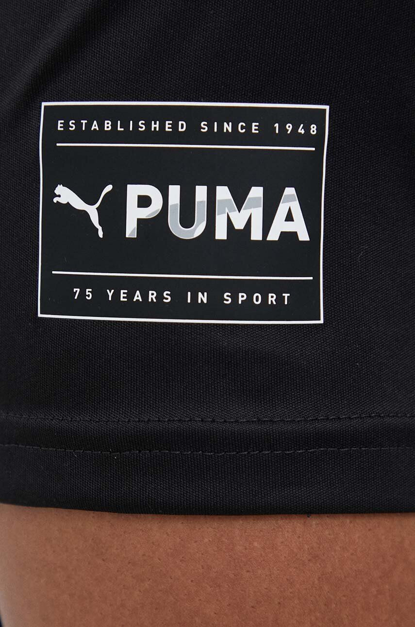 Puma Tréninkové tričko Fit černá barva s potiskem - Pepit.cz