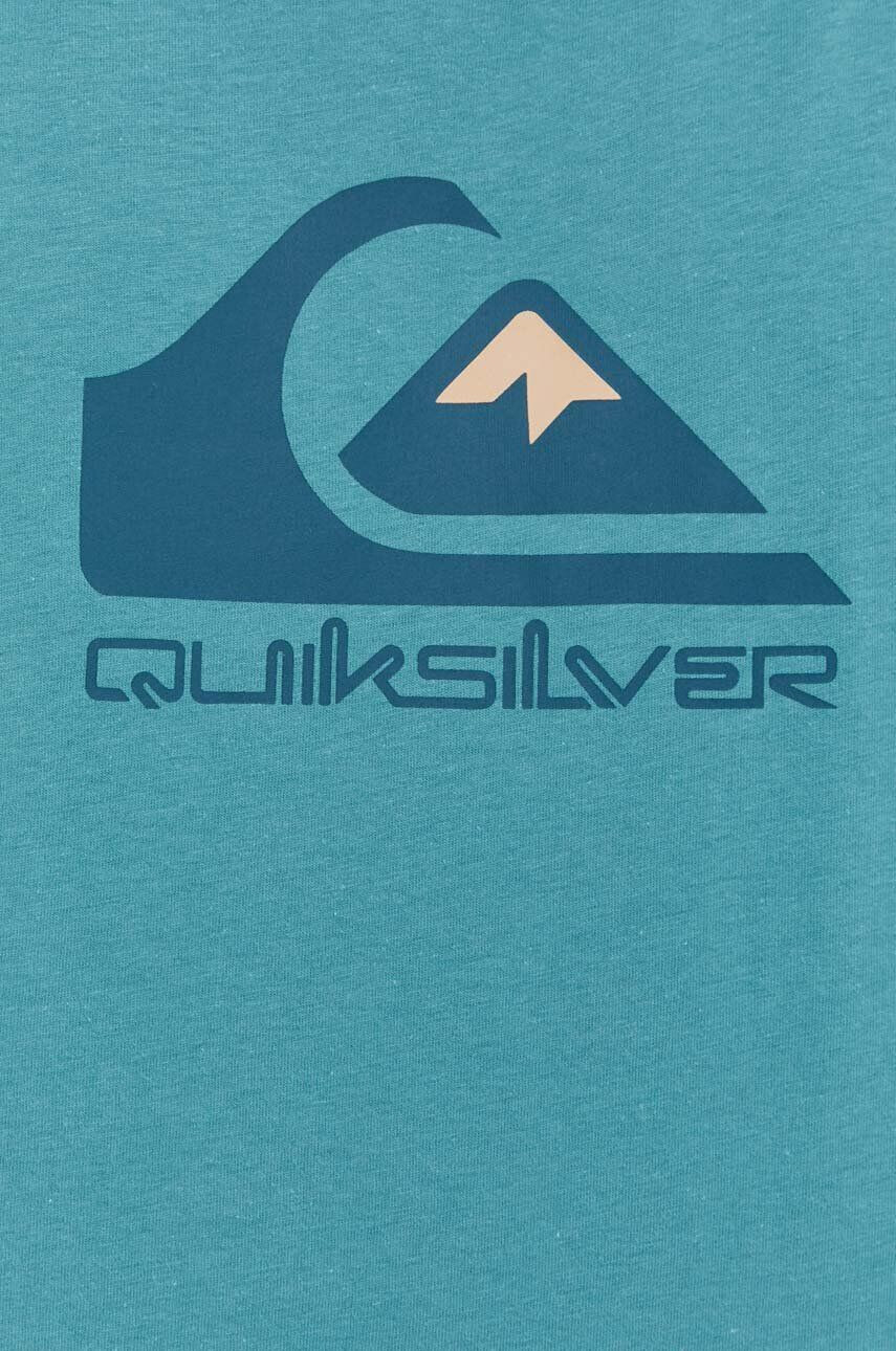 Quiksilver Bavlněné tričko tyrkysová barva - Pepit.cz