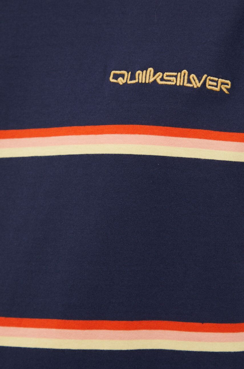 Quiksilver Bavlněné tričko tmavomodrá barva vzorovaný - Pepit.cz