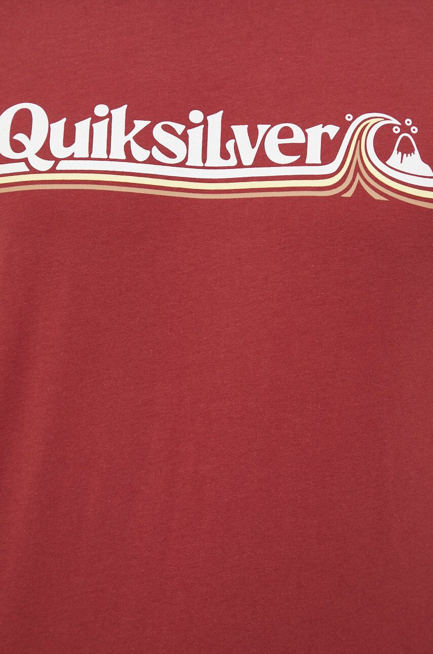 Quiksilver Bavlněné tričko černá barva s potiskem - Pepit.cz