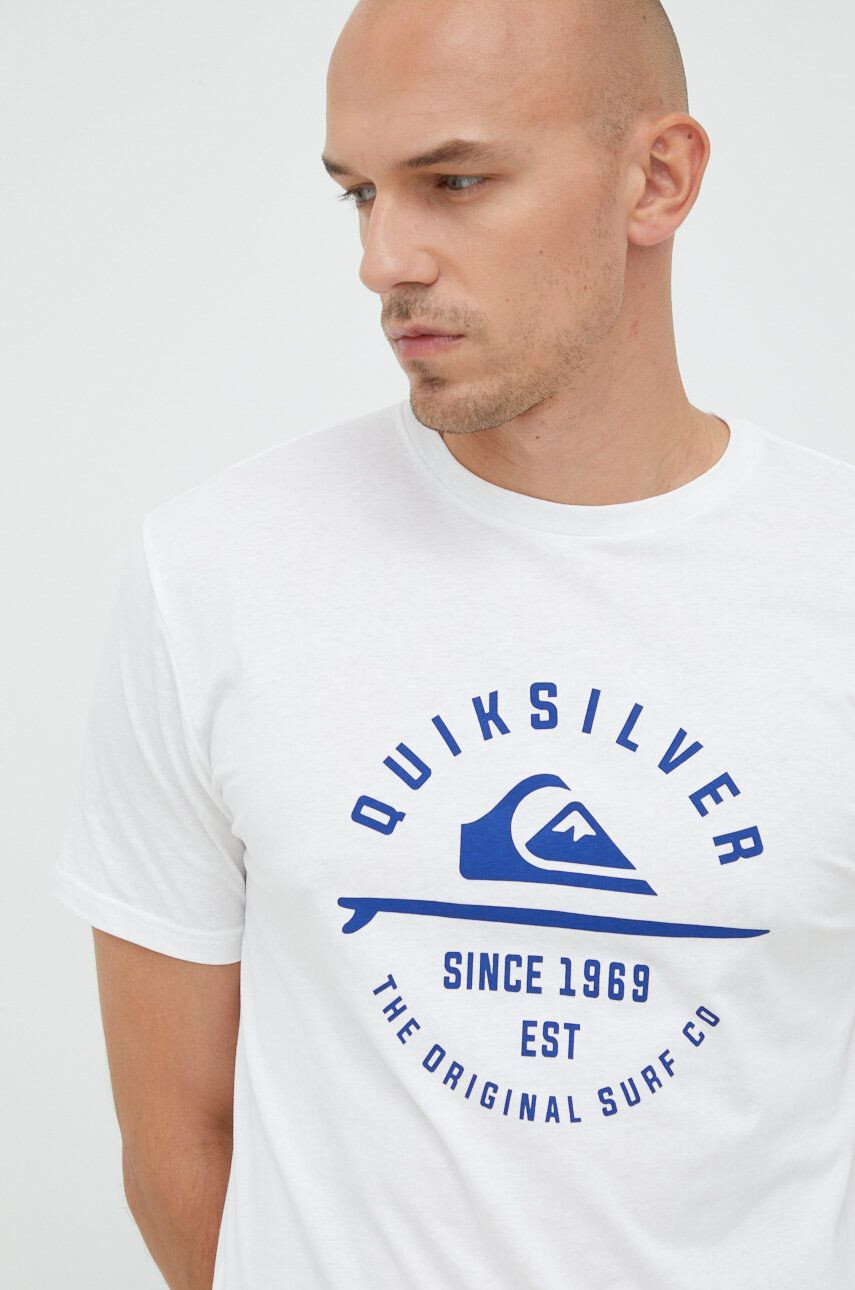 Quiksilver Bavlněné tričko vínová barva - Pepit.cz