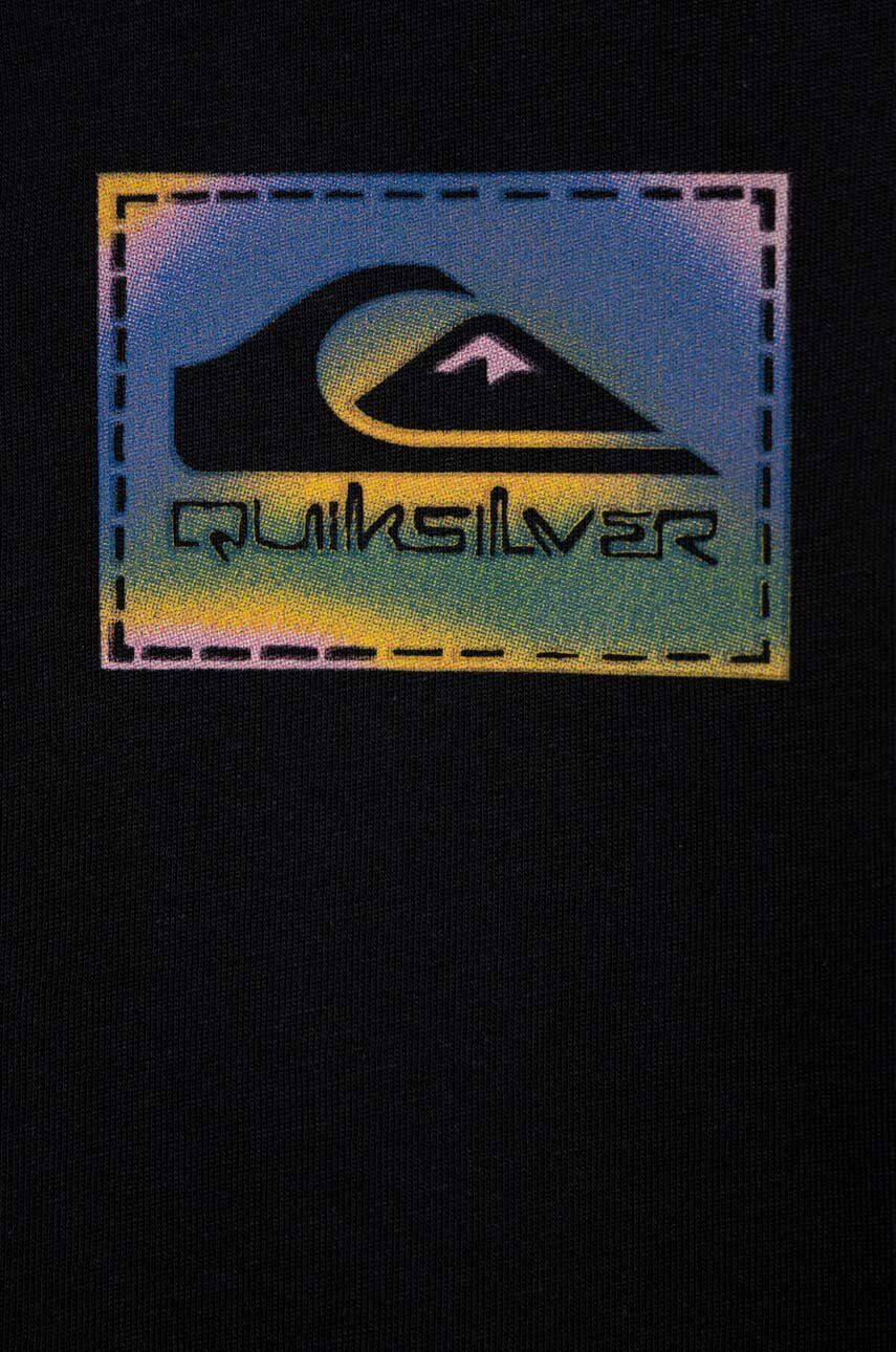 Quiksilver Dětské bavlněné tričko černá barva - Pepit.cz