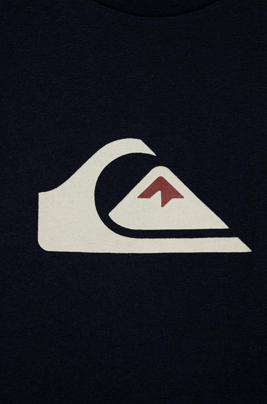 Quiksilver Dětské bavlněné tričko tmavomodrá barva s potiskem - Pepit.cz