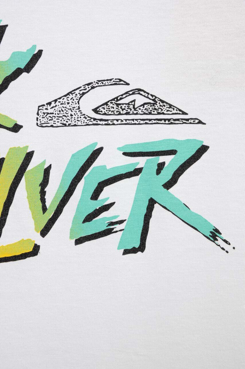 Quiksilver Dětské bavlněné tričko bílá barva - Pepit.cz