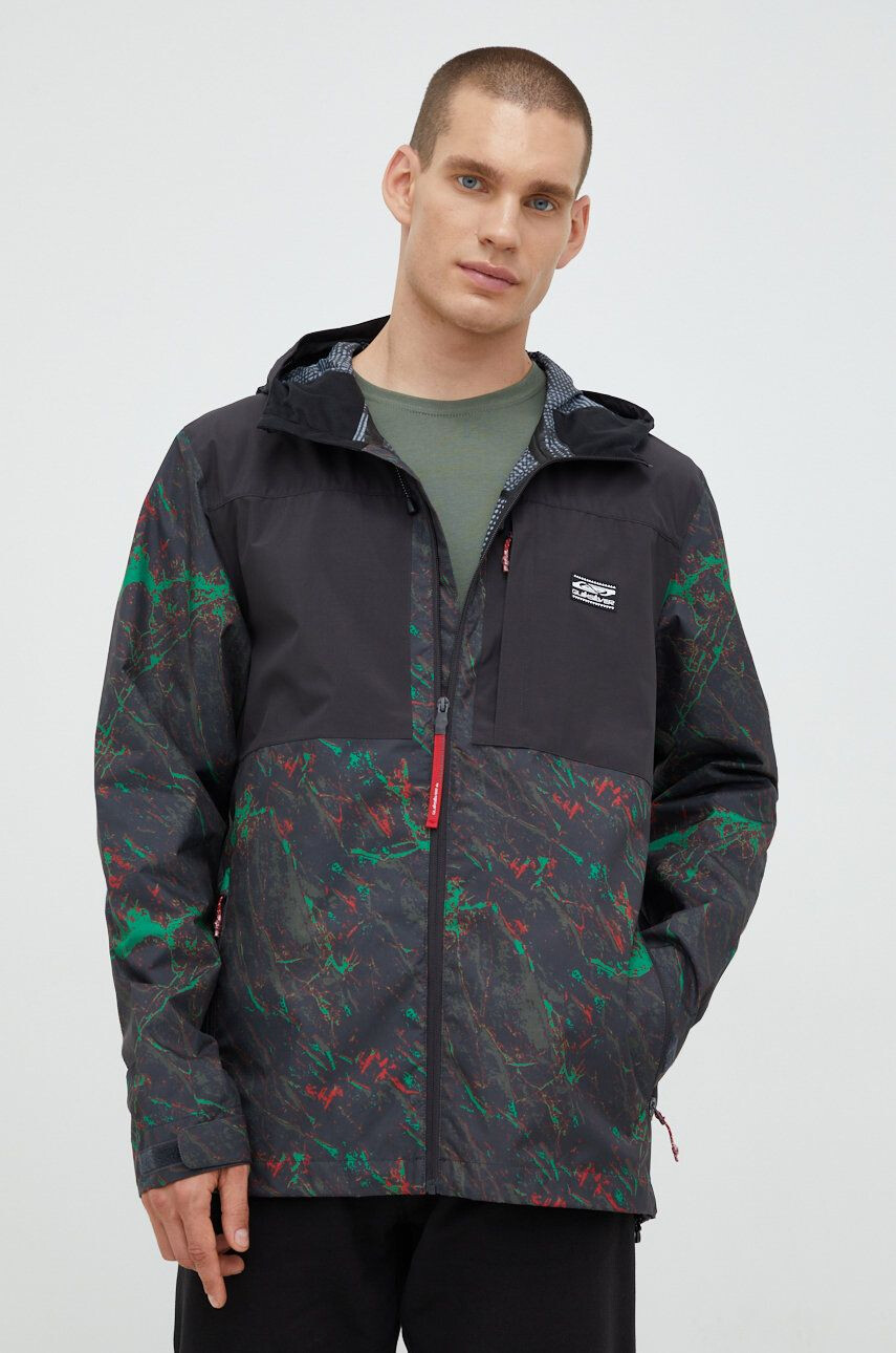 Quiksilver Outdoorová bunda Lizard Heads černá barva - Pepit.cz