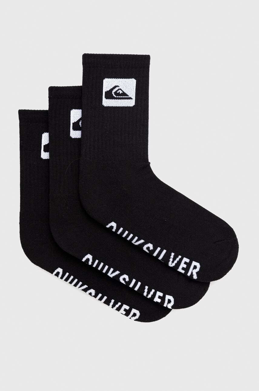 Quiksilver Ponožky 3-pack pánské černá barva - Pepit.cz