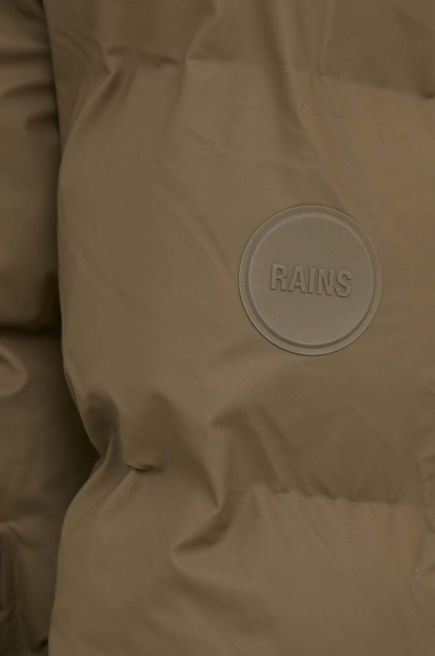 Rains Bunda 15060 puffer jacket hnědá barva zimní - Pepit.cz