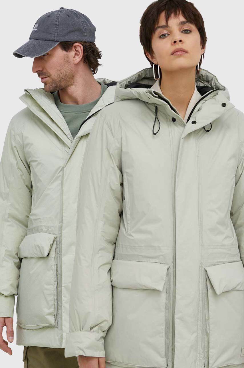 Rains Bunda 15510 Alpine Nylon Parka šedá barva zimní - Pepit.cz