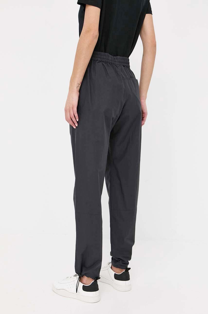 Rains Kalhoty 18700 Woven Pants Regular černá barva jednoduché high waist 18700.01-Black - Pepit.cz