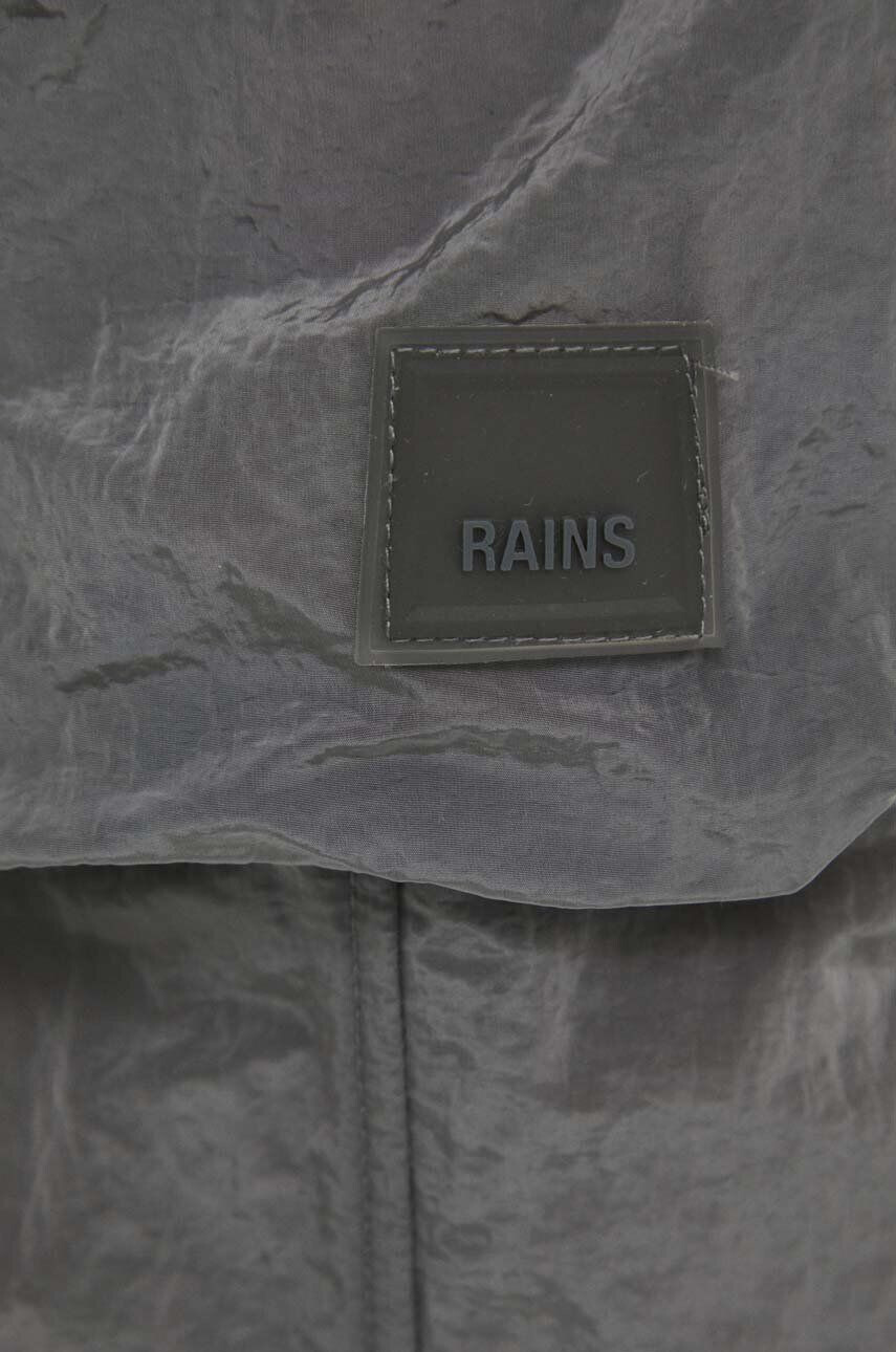 Rains Kalhoty 18980 Cargo Pants Wide stříbrná barva jednoduché medium waist - Pepit.cz