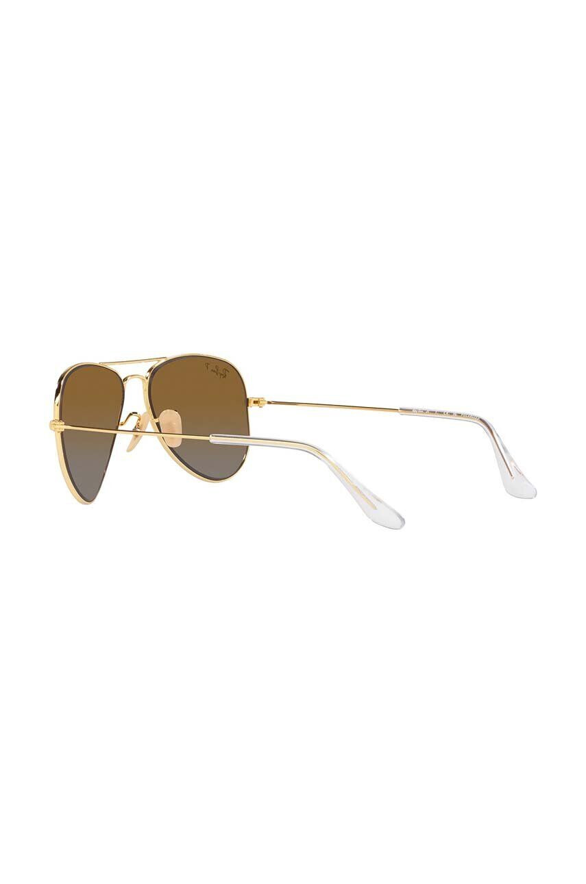 Ray-Ban Dětské sluneční brýle Junior Aviator hnědá barva 0RJ9506S-Polarized - Pepit.cz