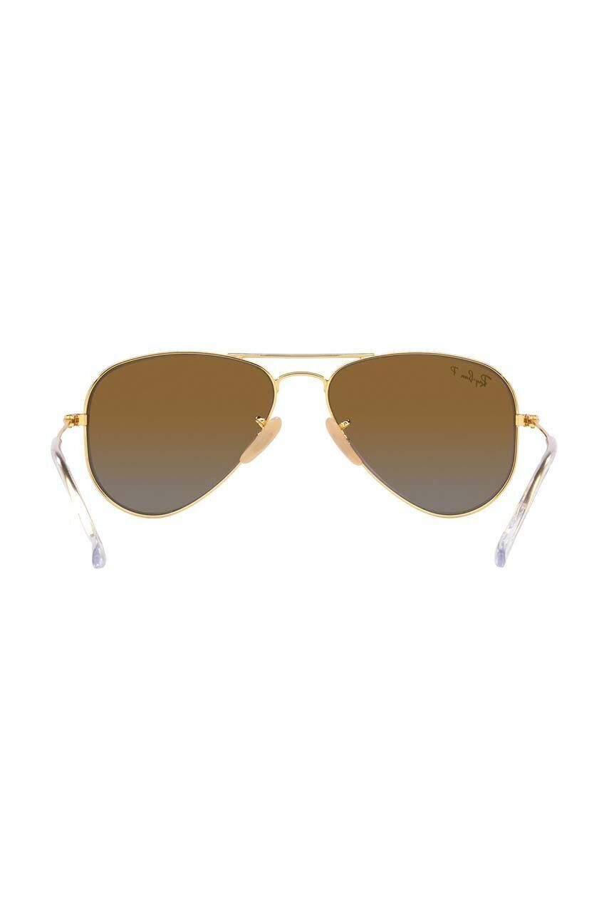 Ray-Ban Dětské sluneční brýle Junior Aviator hnědá barva 0RJ9506S-Polarized - Pepit.cz