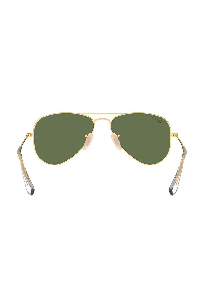 Ray-Ban Dětské sluneční brýle Junior Aviator zelená barva 0RJ9506S-Polarized - Pepit.cz