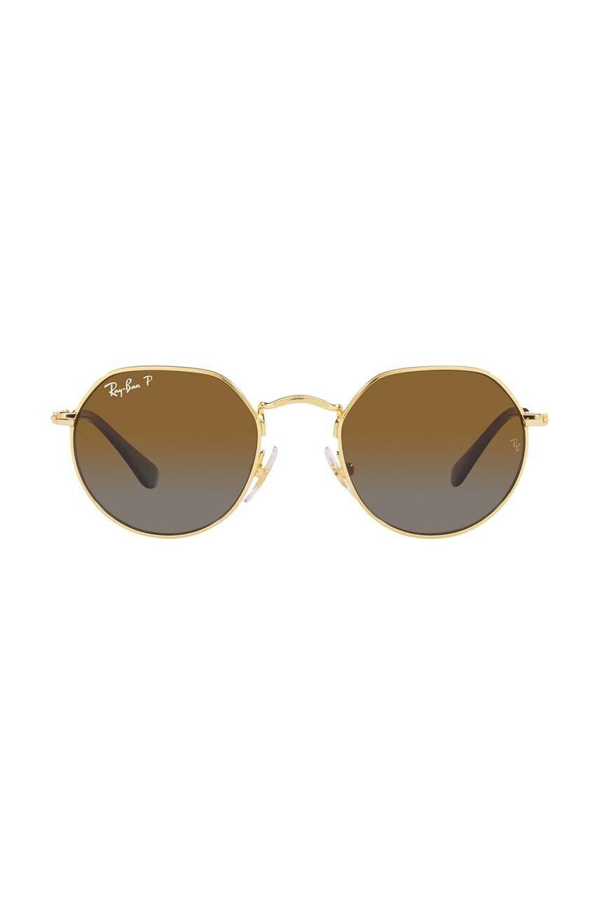 Ray-Ban Dětské sluneční brýle Junior Jack hnědá barva 0RJ9565S-Polarized - Pepit.cz