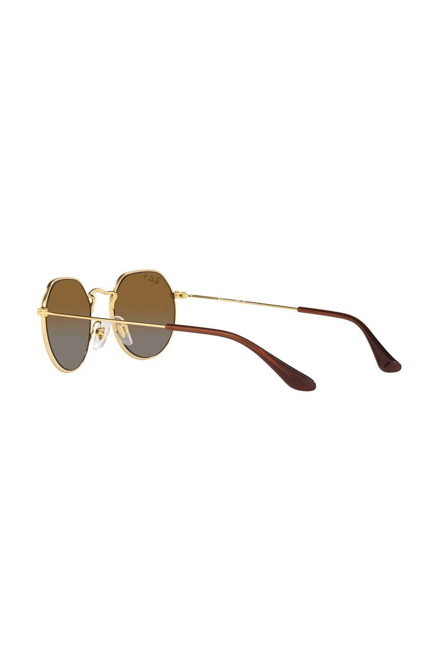 Ray-Ban Dětské sluneční brýle Junior Jack hnědá barva 0RJ9565S-Polarized - Pepit.cz