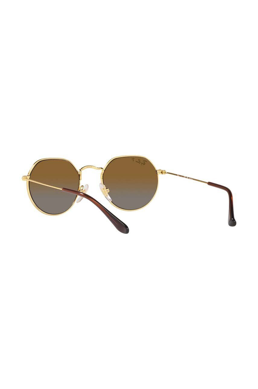 Ray-Ban Dětské sluneční brýle Junior Jack hnědá barva 0RJ9565S-Polarized - Pepit.cz